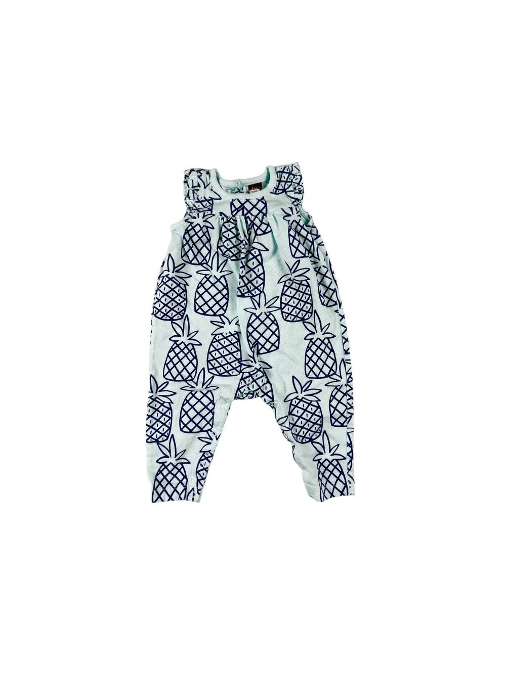 Tea Collection Pineapple Printed Flutter Romper size 6-9 months